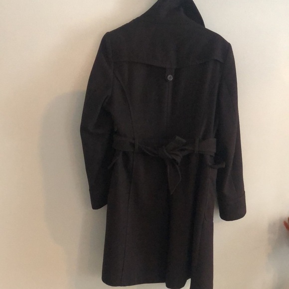 Tailored Chocolate Brown Wool/Cotton Trench Coat Size 10 Novelti Adorab… - Picture 5 of 14